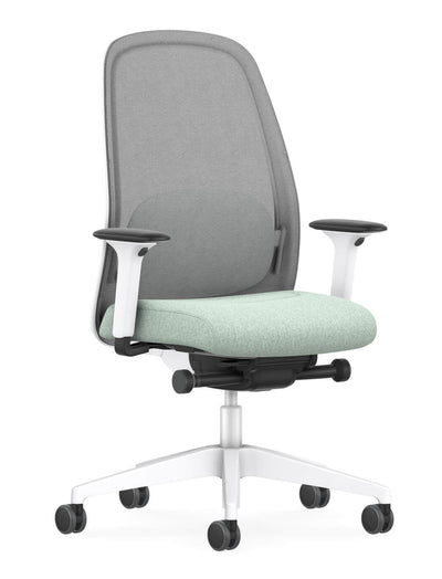 Interstuhl - Interstuhl HEJis3 (HJ216) Bürostuhl (Netzrücken) - Bürostuhl - Netzrücken (HJ216) - Weiss Mint - Synchronmechanik - 123HomeOffice