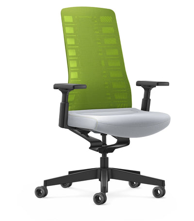 Interstuhl - PURE Active (PU213) - Bürostuhl - Grün Hellgrau - Verstellbare 4 - D Armlehne - 123HomeOffice