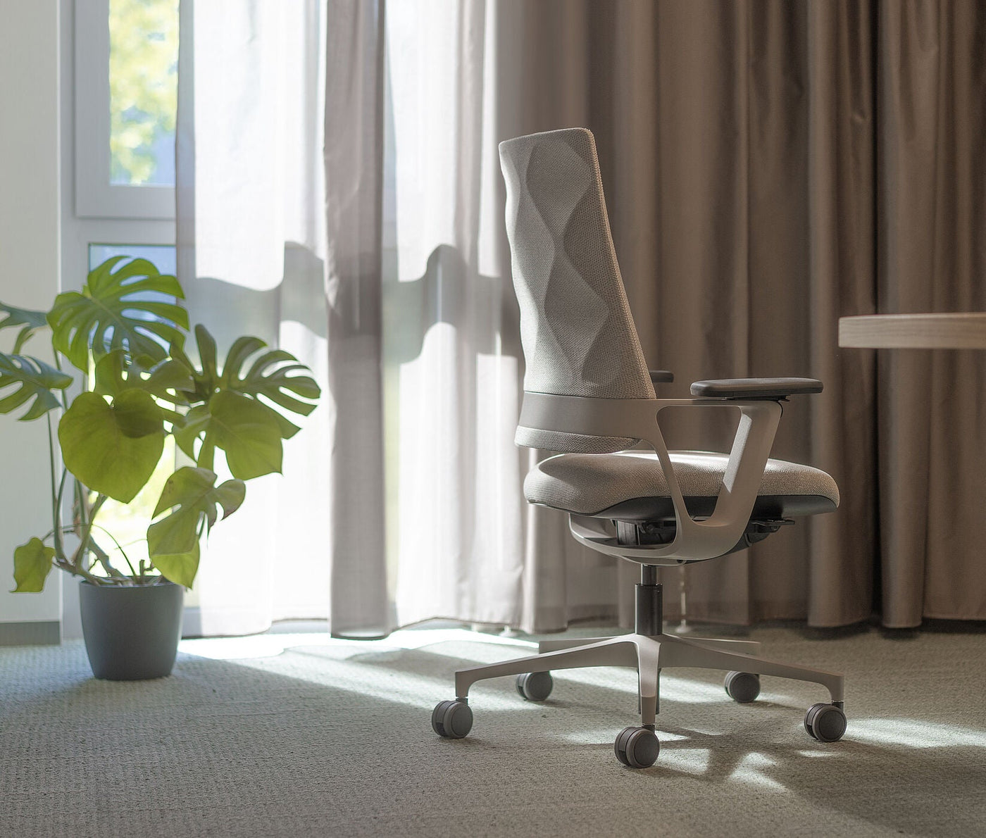 Klöber - Connex2 (Cnx88) - Bürostuhl - Simply Taupe - Ohne Lordosenstütze - Ohne Boxspringsitz - 123HomeOffice