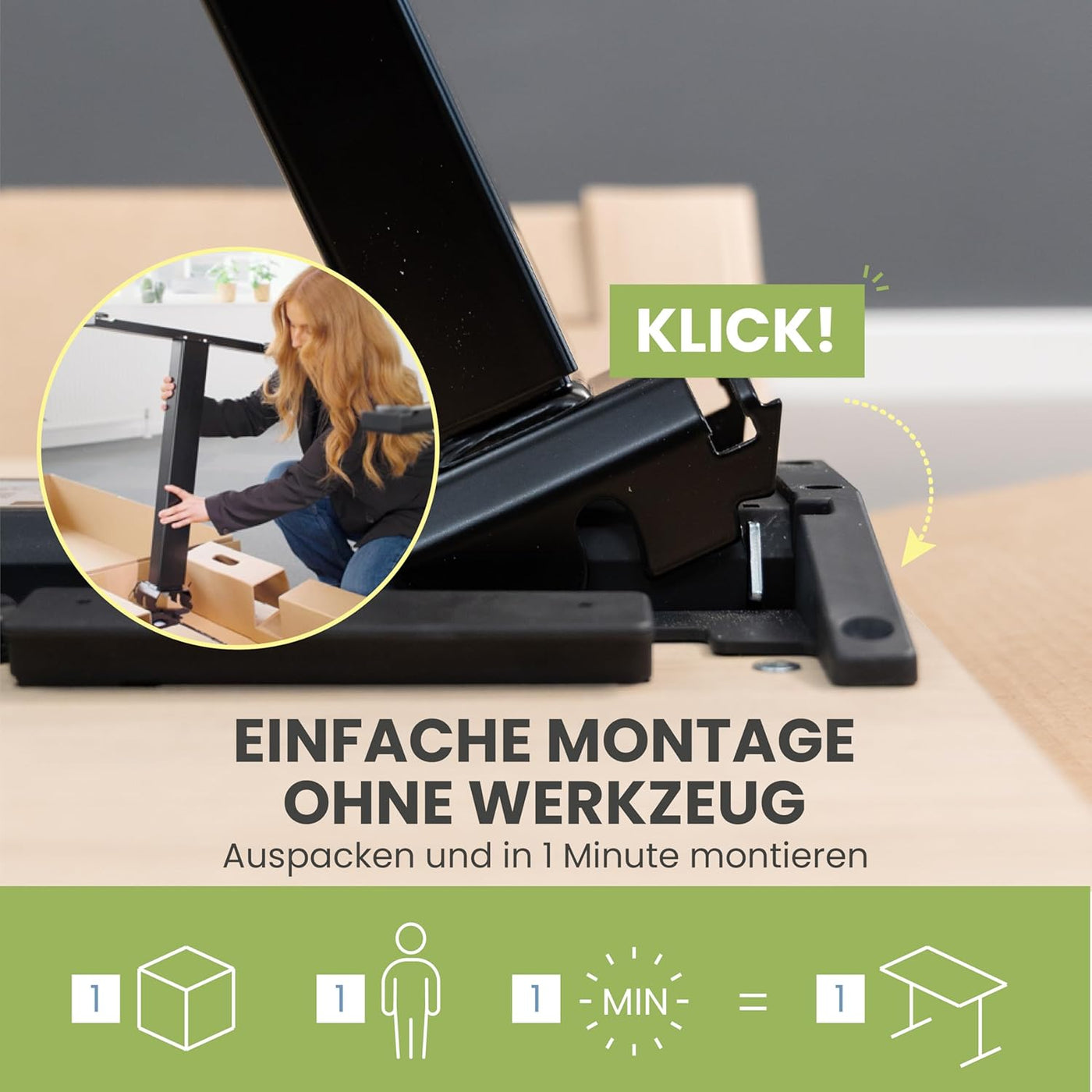 Linak - Linak Gusbari Standing Desk - Secret Deal - Desk - 112 x 77cm - Weiss - 123HomeOffice