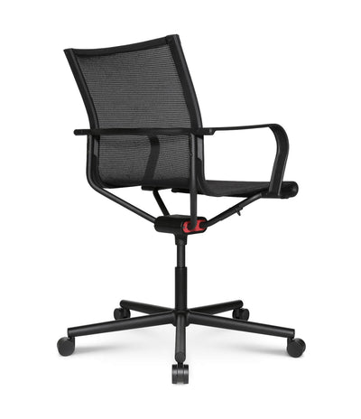 Wagner - D1 Office Arbeitsstuhl Schwarz m. Rollen - OFFICE CHAIRS - Mit Armlehne - 123HomeOffice