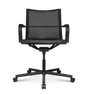 D1 Office Arbeitsstuhl Schwarz m. Rollen