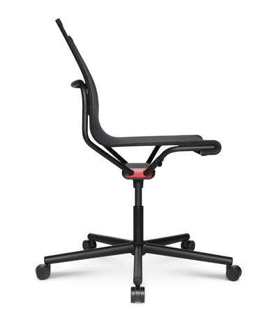 Wagner - D1 Office Arbeitsstuhl Schwarz m. Rollen - OFFICE CHAIRS - Ohne Armlehne - 123HomeOffice